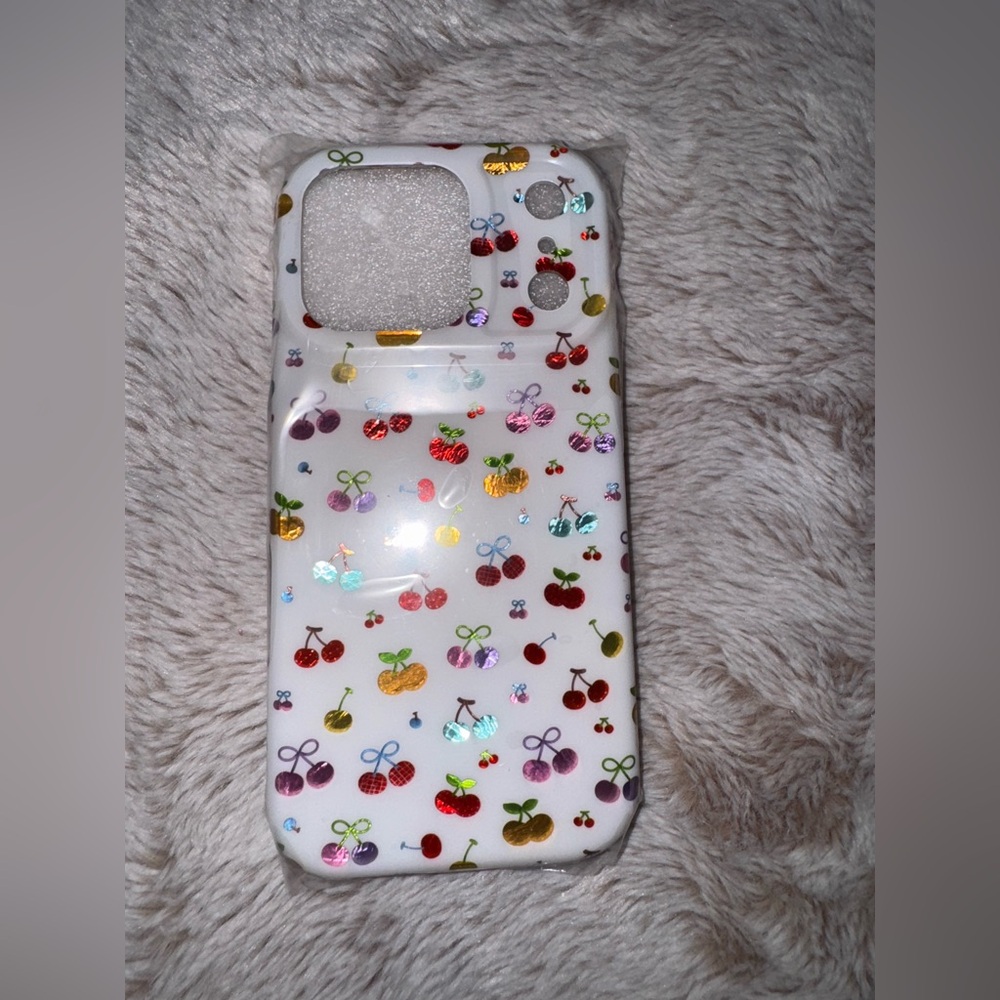 Colorful Cherry Pattern Phone Case - Picture 2 of 5